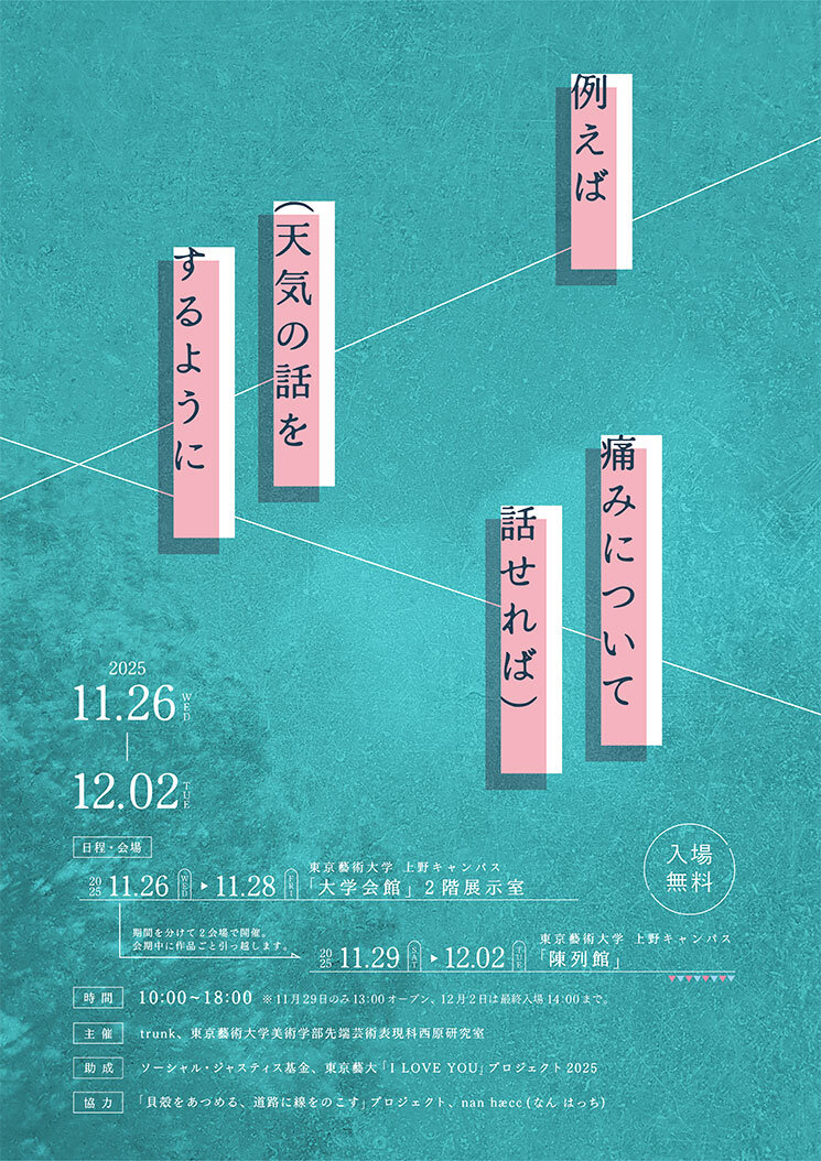 例えば（天気の話をするように痛みについて話せれば）